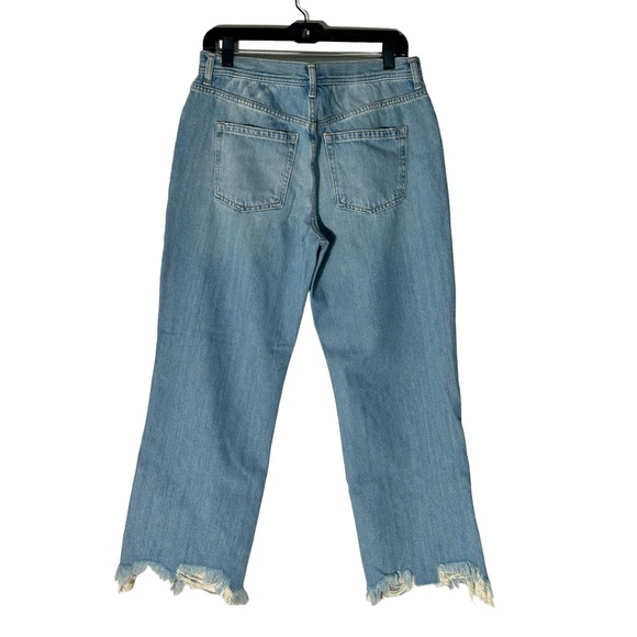 Free People Maggie Mid Rise Straight Leg Jeans Light Stone Wash - Picture 11 of 14